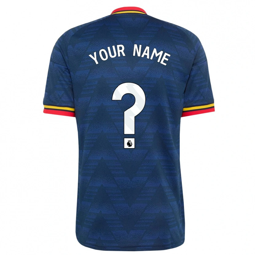 Danxen Mujer Camiseta Su Nombre #0 Azulmedianoche Amarillo Rojo 2ª Equipación 2026/27 La Camisa México