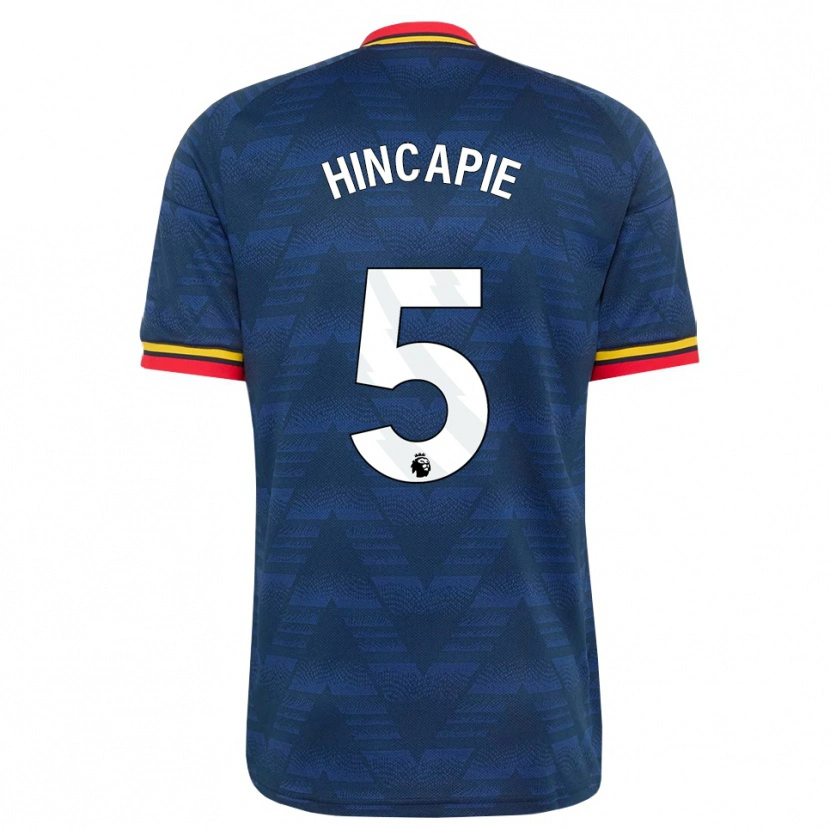Danxen Mujer Camiseta Piero Hincapié #5 Azulmedianoche Amarillo Rojo 2ª Equipación 2026/27 La Camisa México