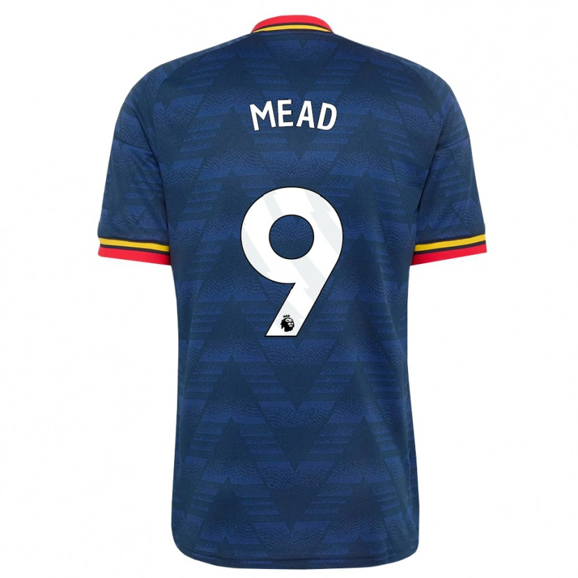 Danxen Mujer Camiseta Beth Mead #9 Azulmedianoche Amarillo Rojo 2ª Equipación 2026/27 La Camisa México