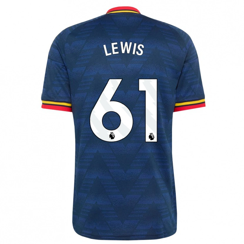 Danxen Mujer Camiseta George Lewis #61 Azulmedianoche Amarillo Rojo 2ª Equipación 2026/27 La Camisa México