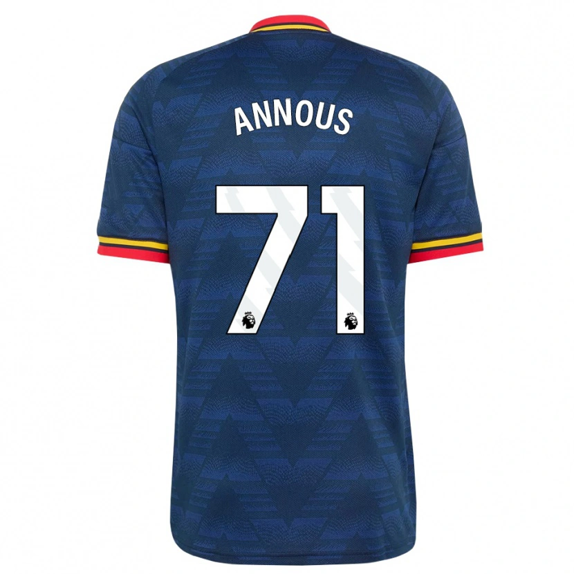 Danxen Mujer Camiseta Andre Harriman-Annous #71 Azulmedianoche Amarillo Rojo 2ª Equipación 2026/27 La Camisa México