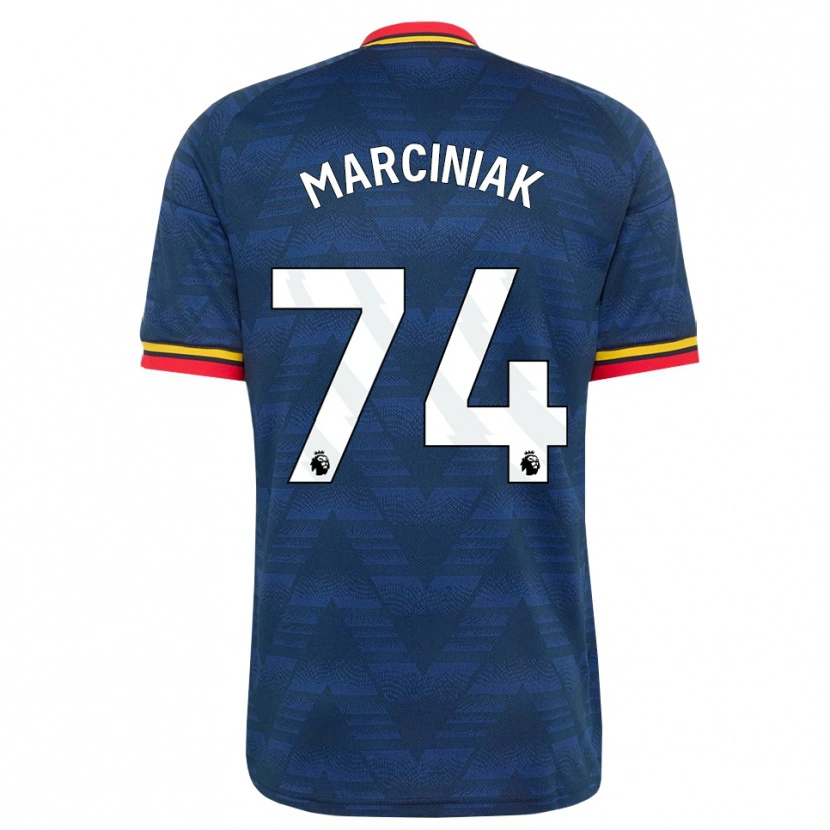 Danxen Mujer Camiseta Alex Marciniak #74 Azulmedianoche Amarillo Rojo 2ª Equipación 2026/27 La Camisa México