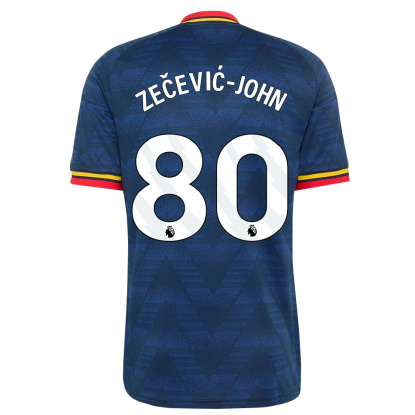Danxen Mujer Camiseta Louis Zečević-John #80 Azulmedianoche Amarillo Rojo 2ª Equipación 2026/27 La Camisa México