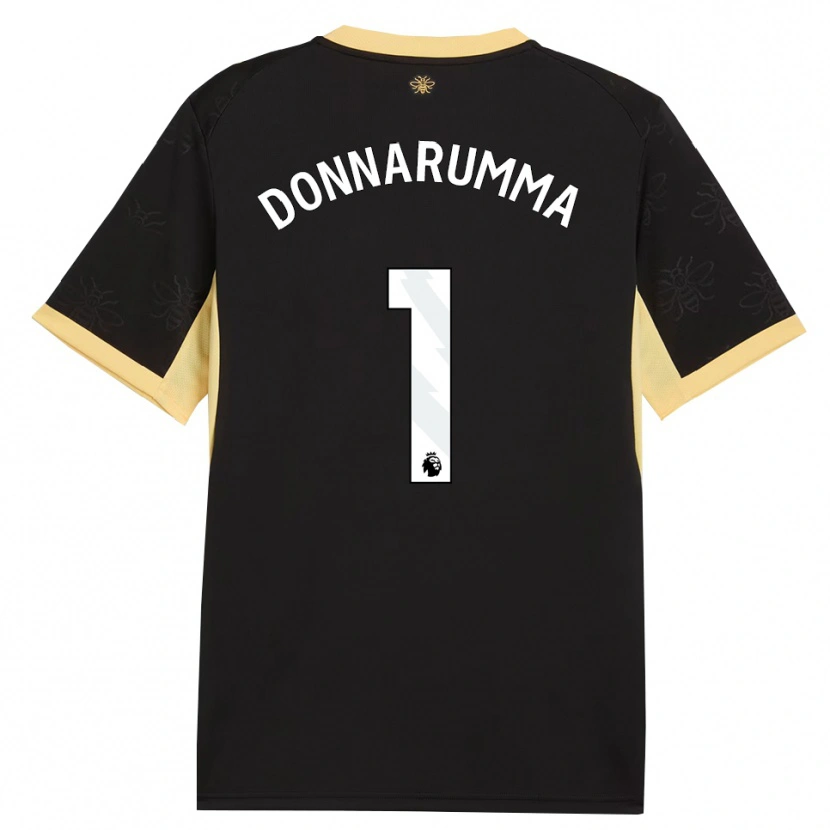 Danxen Mujer Camiseta Gianluigi Donnarumma #1 Negro Amarillo 2ª Equipación 2026/27 La Camisa México