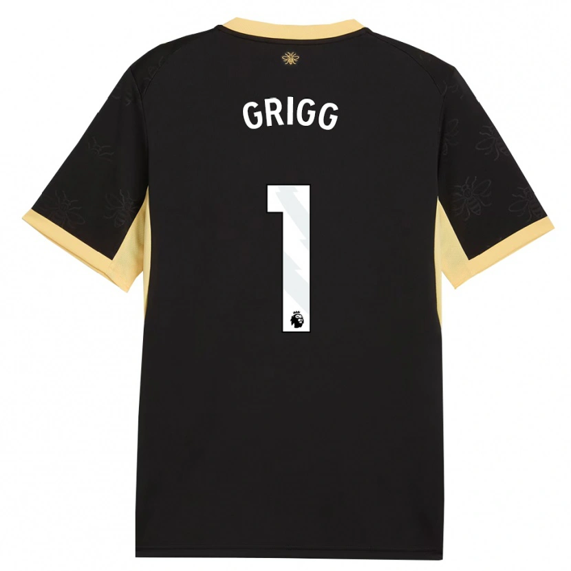 Danxen Mujer Camiseta Finley Grigg #1 Negro Amarillo 2ª Equipación 2026/27 La Camisa México