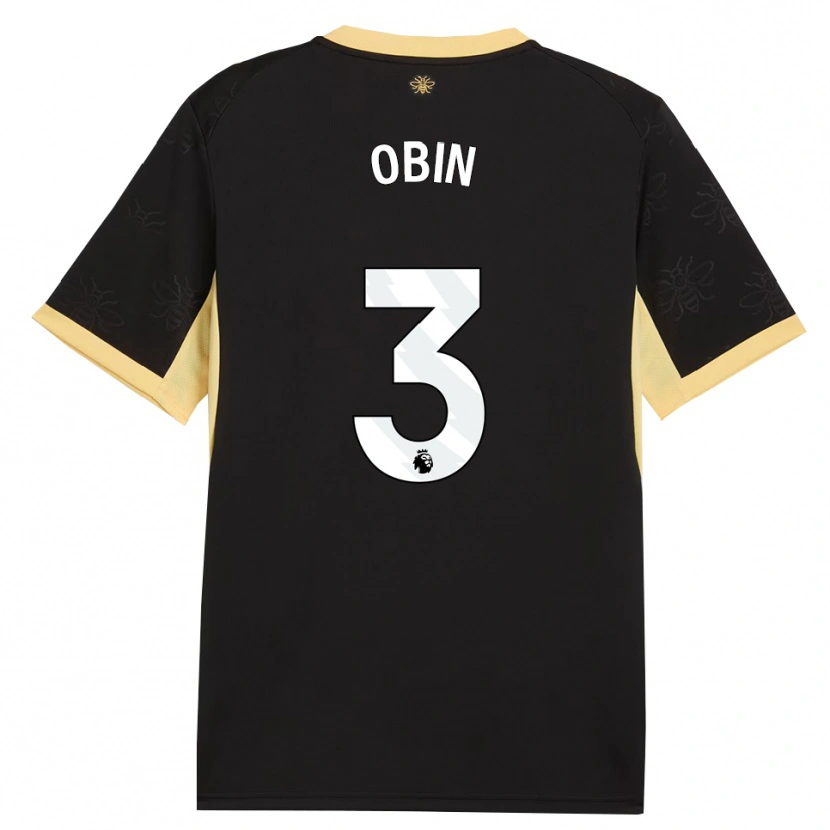 Danxen Mujer Camiseta Yohann Obin #3 Negro Amarillo 2ª Equipación 2026/27 La Camisa México