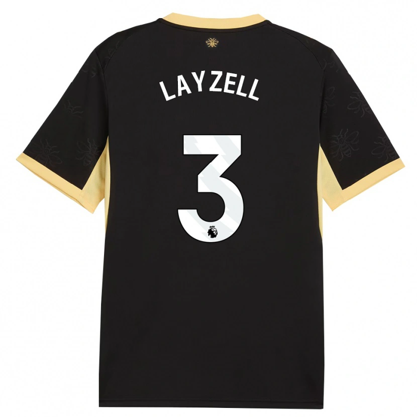 Danxen Mujer Camiseta Naomi Layzell #3 Negro Amarillo 2ª Equipación 2026/27 La Camisa México