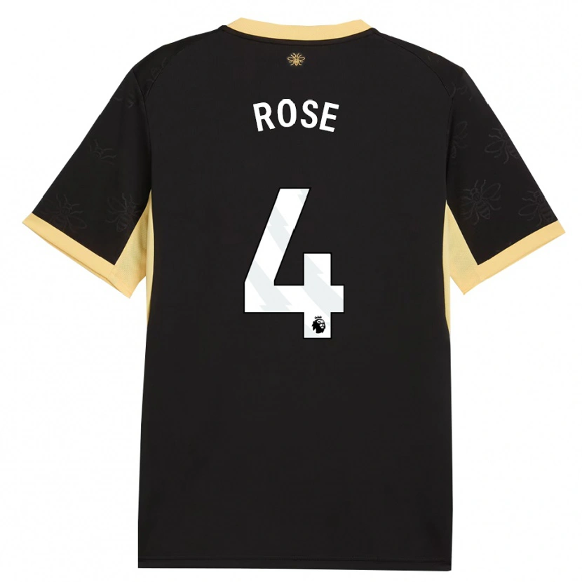 Danxen Mujer Camiseta Jade Rose #4 Negro Amarillo 2ª Equipación 2026/27 La Camisa México