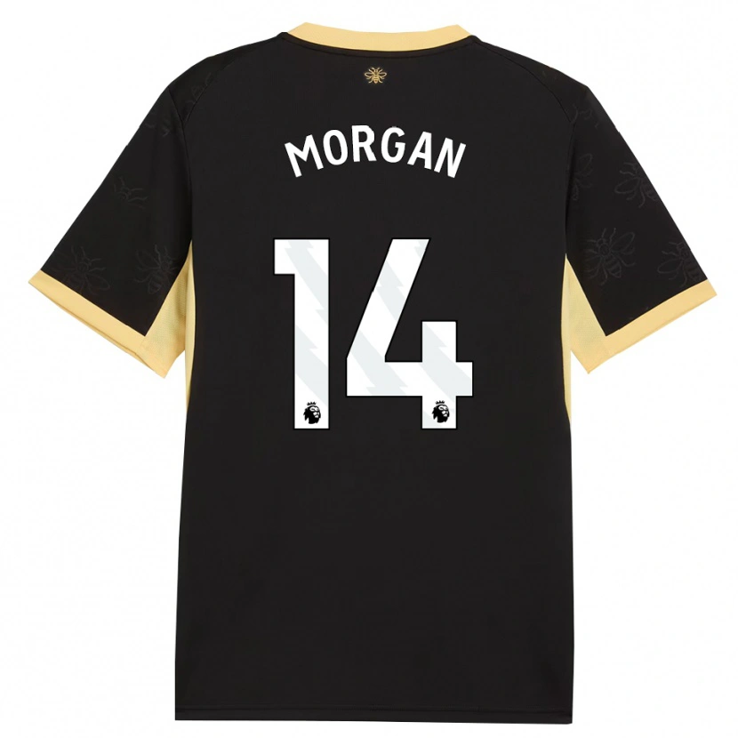 Danxen Mujer Camiseta Esme Morgan #14 Negro Amarillo 2ª Equipación 2026/27 La Camisa México