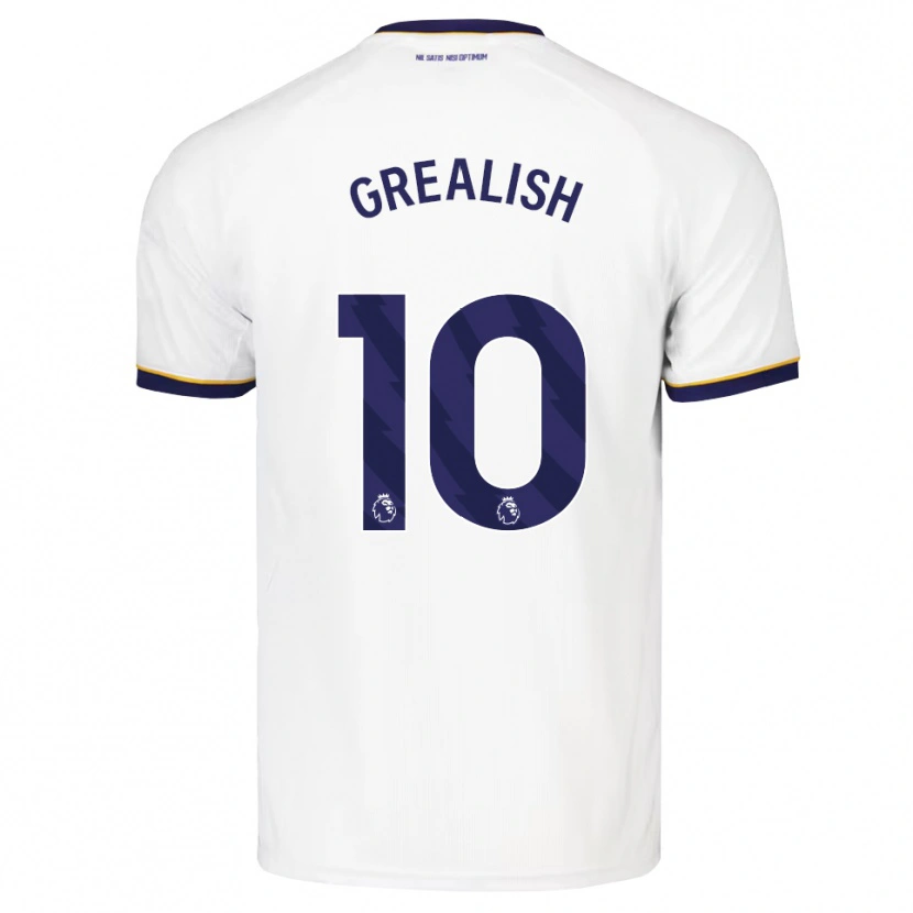 Danxen Mujer Camiseta Jack Grealish #10 Azulmedianoche Blanco Amarillo 2ª Equipación 2026/27 La Camisa México