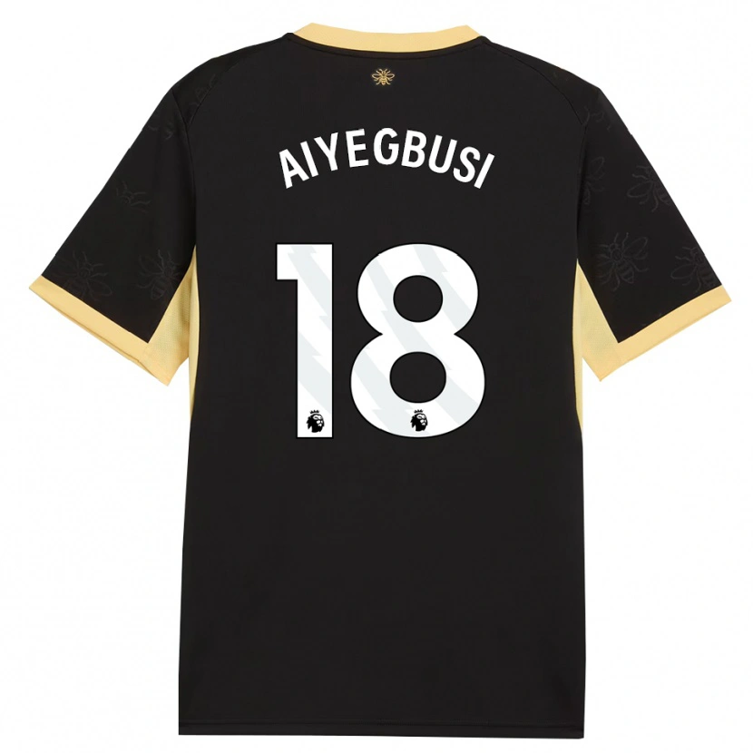 Danxen Mujer Camiseta Tirenioluwa Aiyegbusi #18 Negro Amarillo 2ª Equipación 2026/27 La Camisa México