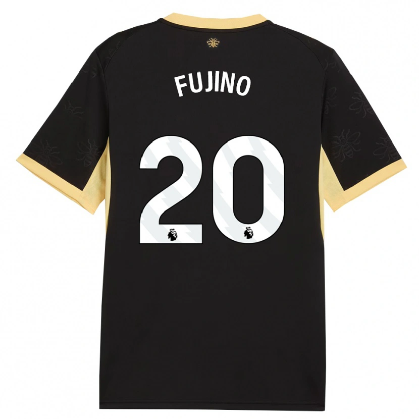 Danxen Mujer Camiseta Aoba Fujino #20 Negro Amarillo 2ª Equipación 2026/27 La Camisa México