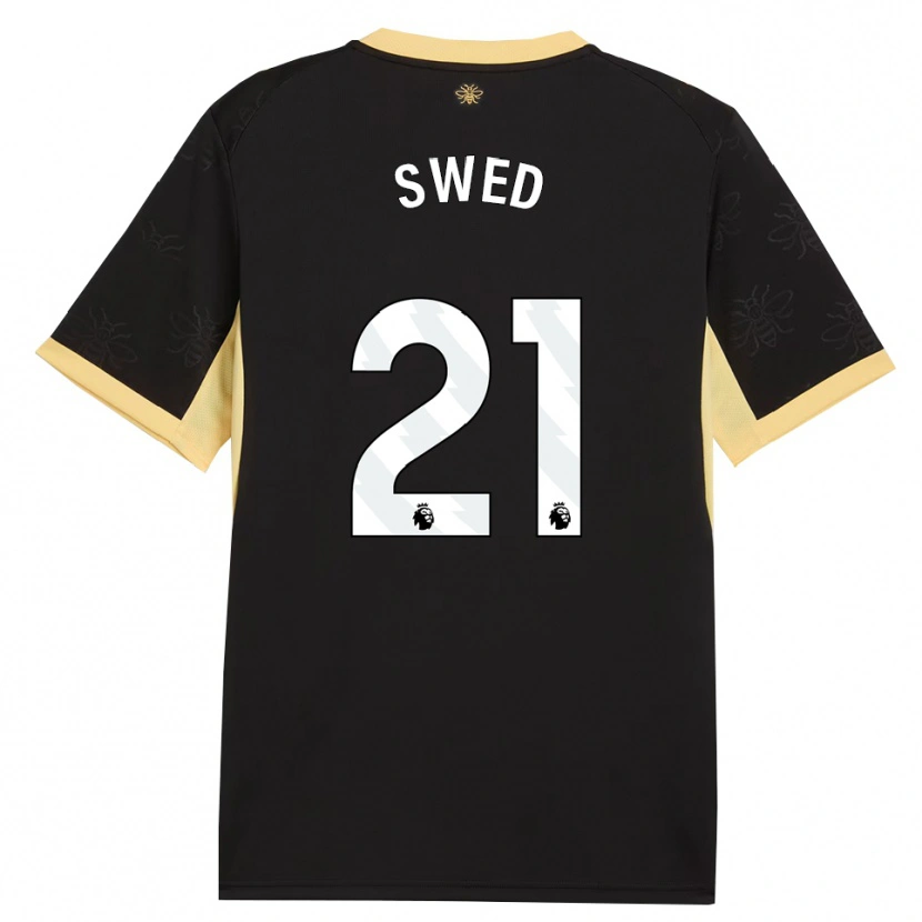 Danxen Mujer Camiseta Hamza Swed #21 Negro Amarillo 2ª Equipación 2026/27 La Camisa México