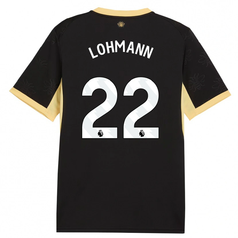 Danxen Mujer Camiseta Sydney Lohmann #22 Negro Amarillo 2ª Equipación 2026/27 La Camisa México