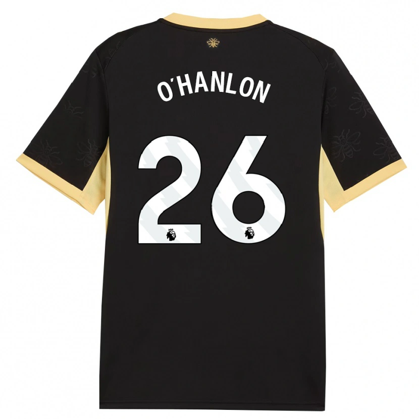 Danxen Mujer Camiseta Tara O'hanlon #26 Negro Amarillo 2ª Equipación 2026/27 La Camisa México