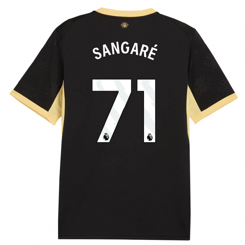 Danxen Mujer Camiseta Mahamadou Sangaré #71 Negro Amarillo 2ª Equipación 2026/27 La Camisa México