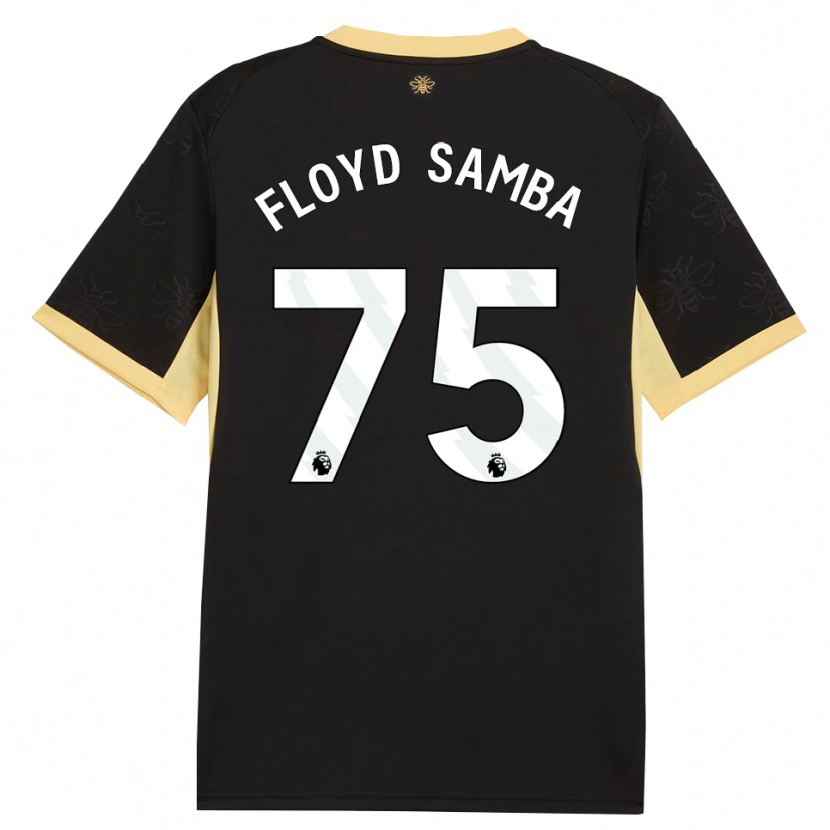 Danxen Mujer Camiseta Floyd Samba #75 Negro Amarillo 2ª Equipación 2026/27 La Camisa México