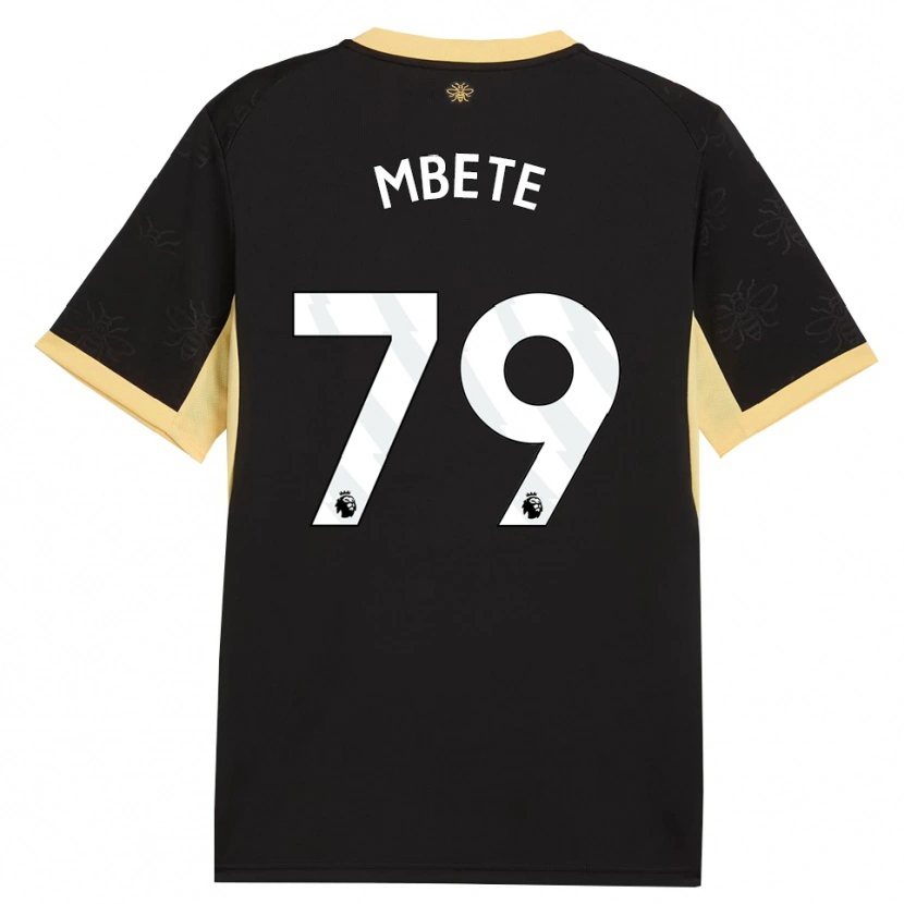 Danxen Mujer Camiseta Luke Mbete #79 Negro Amarillo 2ª Equipación 2026/27 La Camisa México