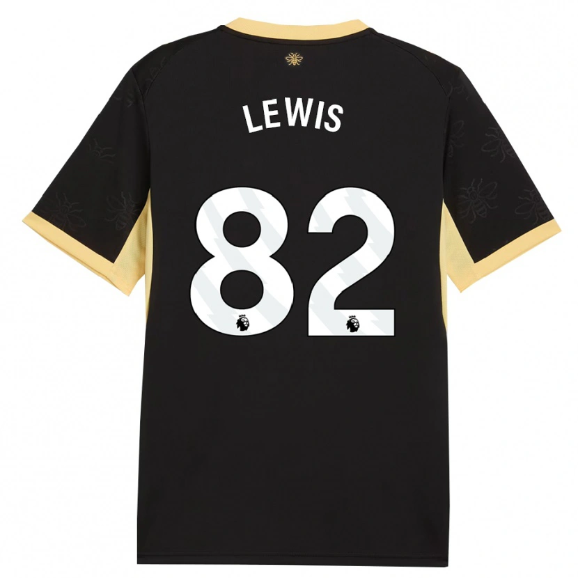 Danxen Mujer Camiseta Rico Lewis #82 Negro Amarillo 2ª Equipación 2026/27 La Camisa México