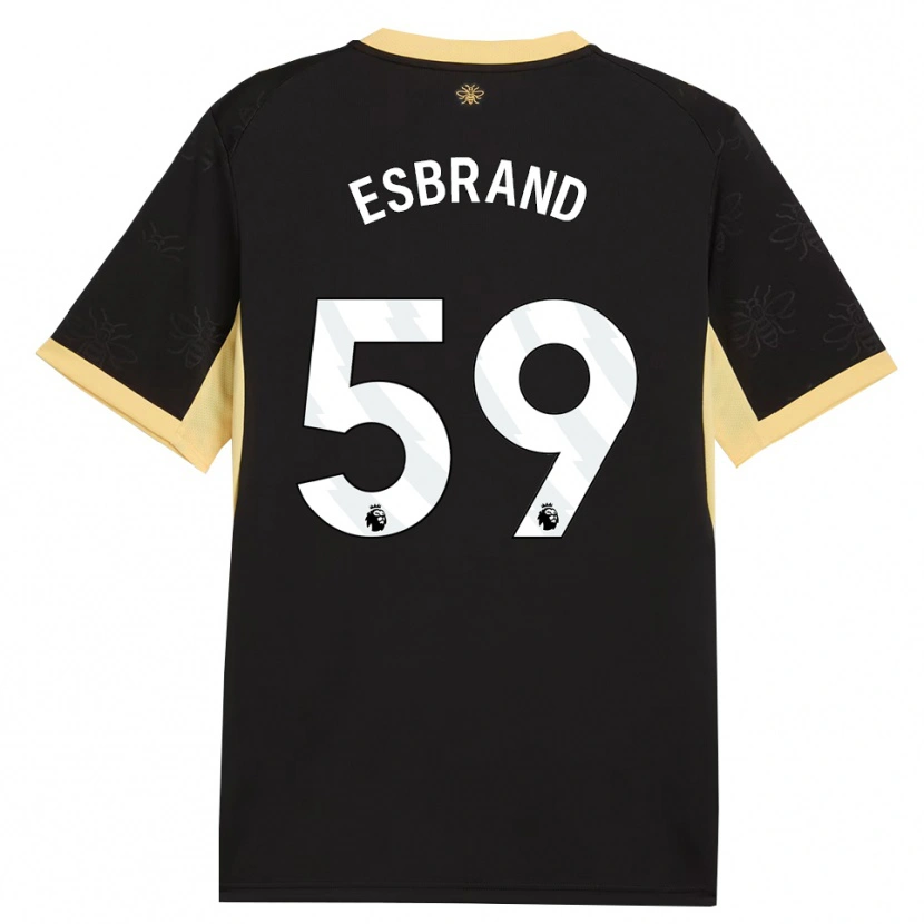 Danxen Mujer Camiseta Josh Wilson-Esbrand #59 Negro Amarillo 2ª Equipación 2026/27 La Camisa México