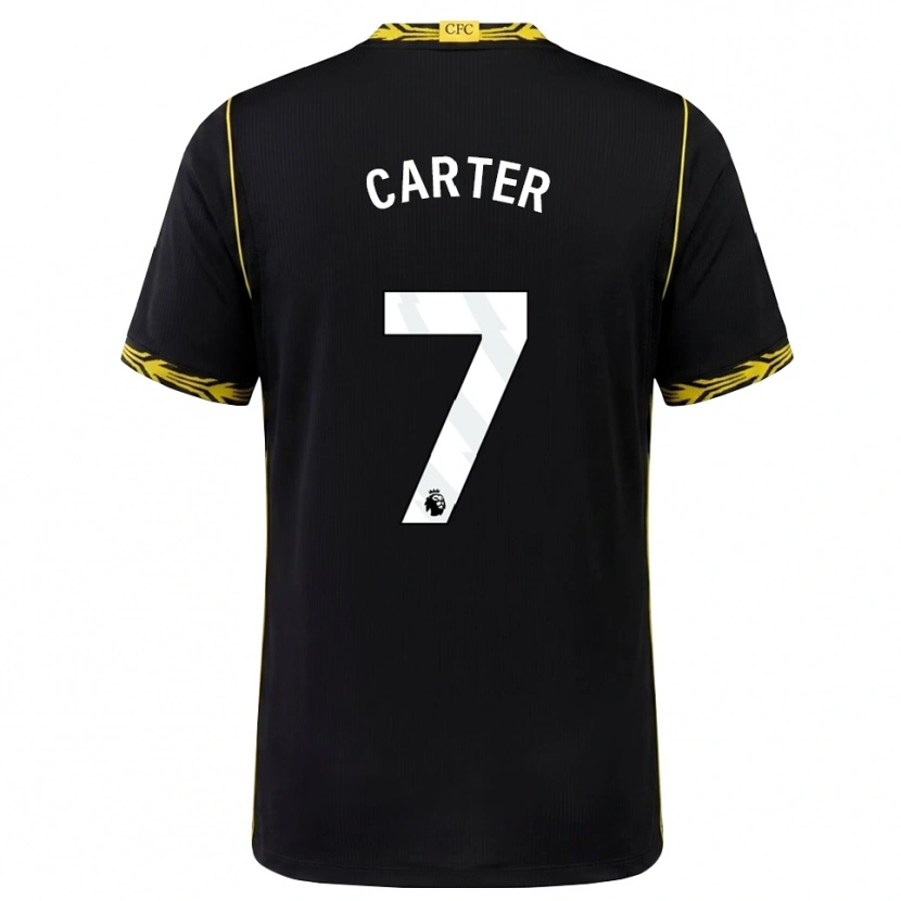 Danxen Mujer Camiseta Jessica Carter #7 Negro Amarillo 2ª Equipación 2026/27 La Camisa México