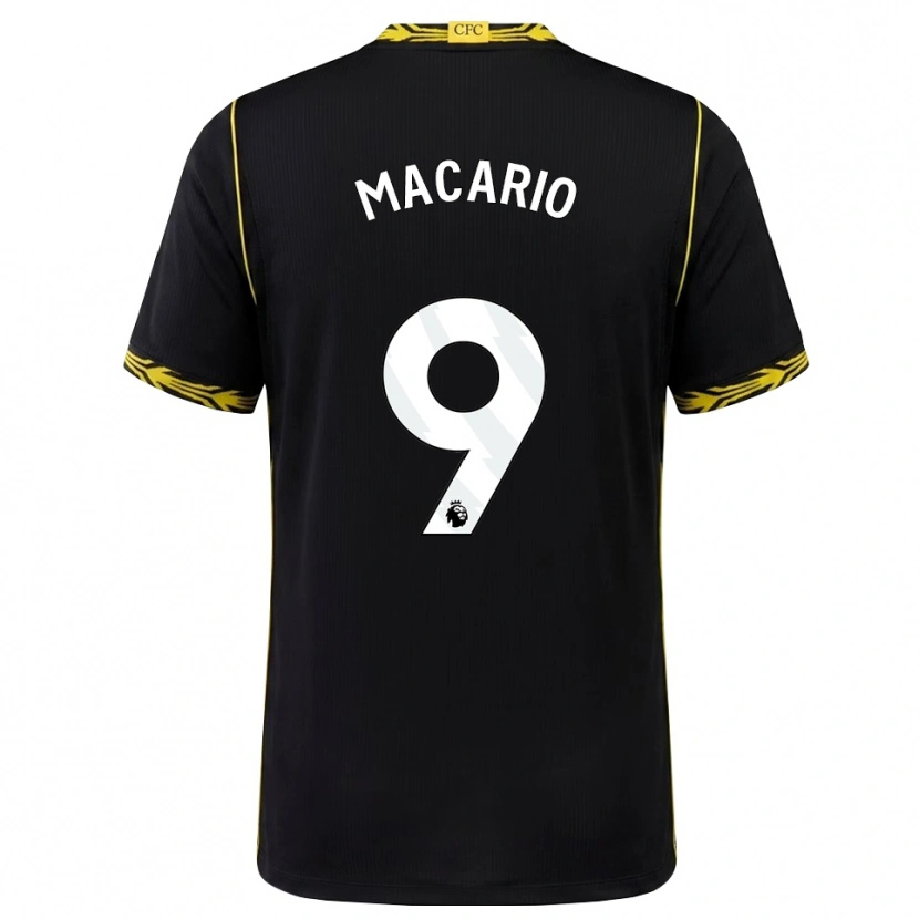Danxen Mujer Camiseta Catarina Macario #9 Negro Amarillo 2ª Equipación 2026/27 La Camisa México