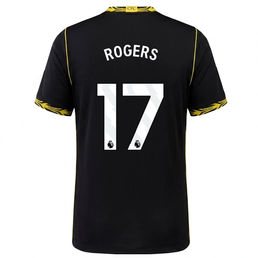Danxen Mujer Camiseta Morgan Rogers #17 Negro Amarillo 2ª Equipación 2026/27 La Camisa México