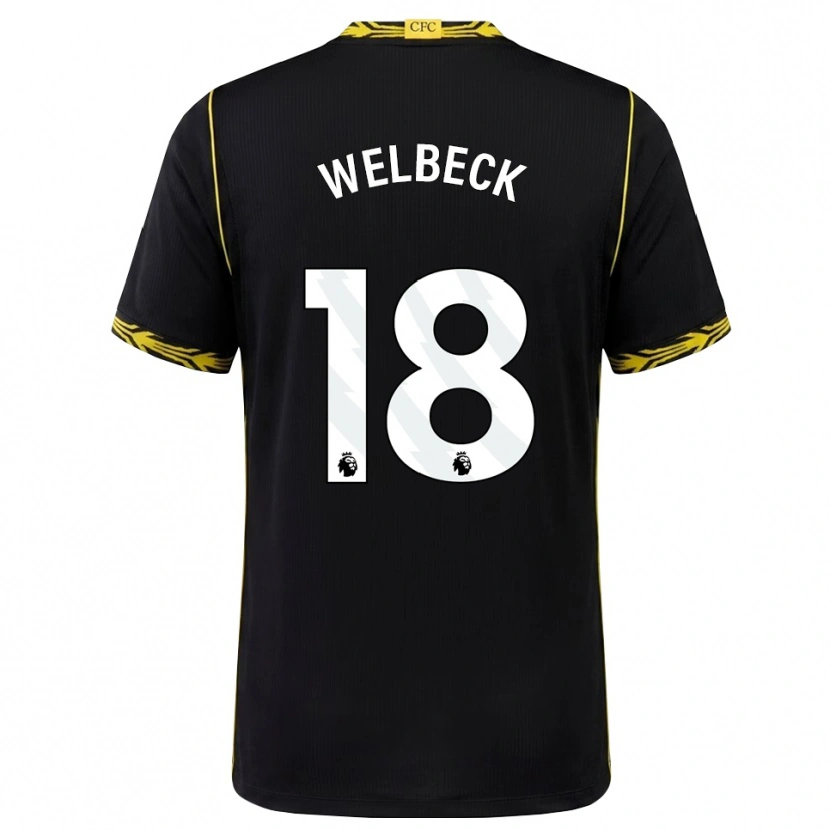 Danxen Mujer Camiseta Danny Welbeck #18 Negro Amarillo 2ª Equipación 2026/27 La Camisa México