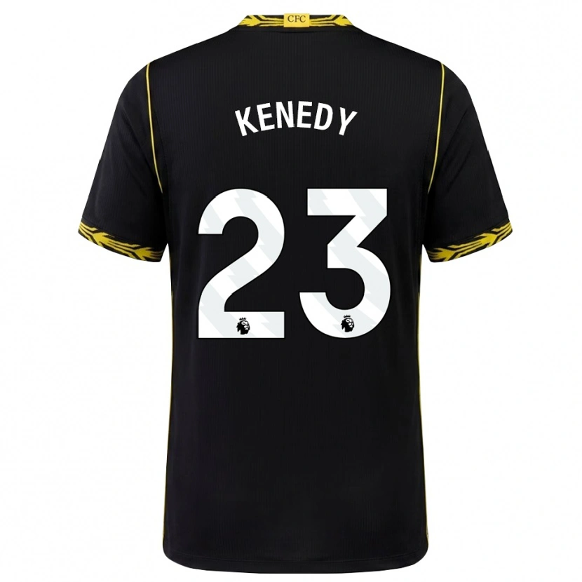 Danxen Mujer Camiseta Robert Kenedy #23 Negro Amarillo 2ª Equipación 2026/27 La Camisa México