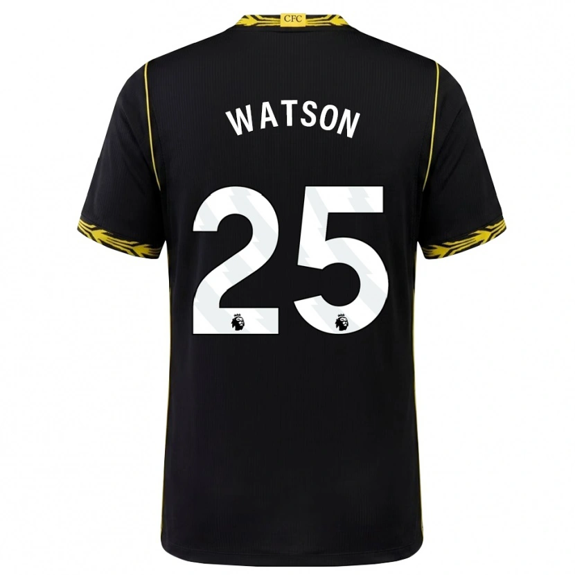 Danxen Mujer Camiseta Lucy Watson #25 Negro Amarillo 2ª Equipación 2026/27 La Camisa México