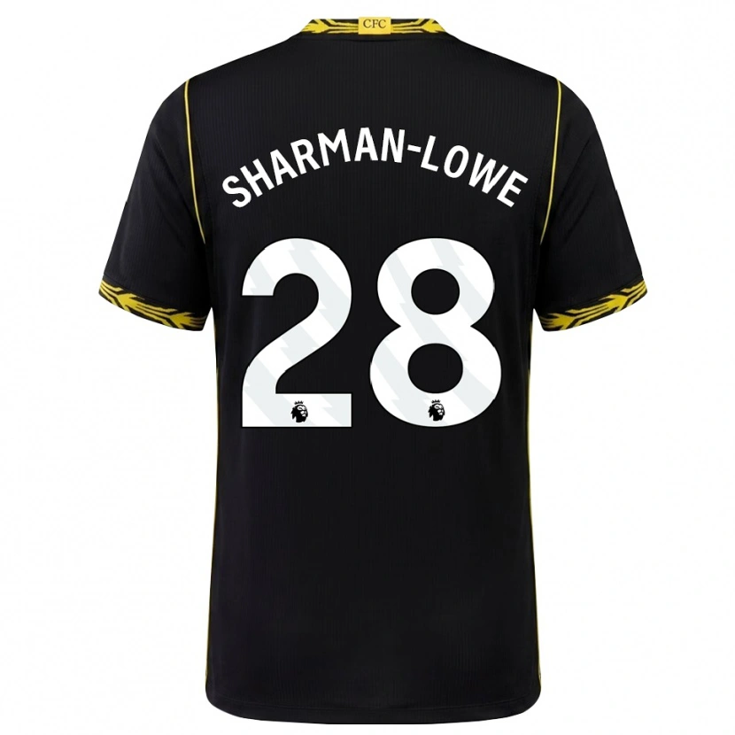 Danxen Mujer Camiseta Teddy Sharman-Lowe #28 Negro Amarillo 2ª Equipación 2026/27 La Camisa México