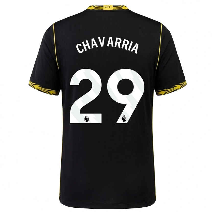 Danxen Mujer Camiseta Pep Chavarría #29 Negro Amarillo 2ª Equipación 2026/27 La Camisa México