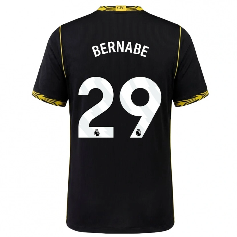 Danxen Mujer Camiseta Alejandra Bernabé #29 Negro Amarillo 2ª Equipación 2026/27 La Camisa México