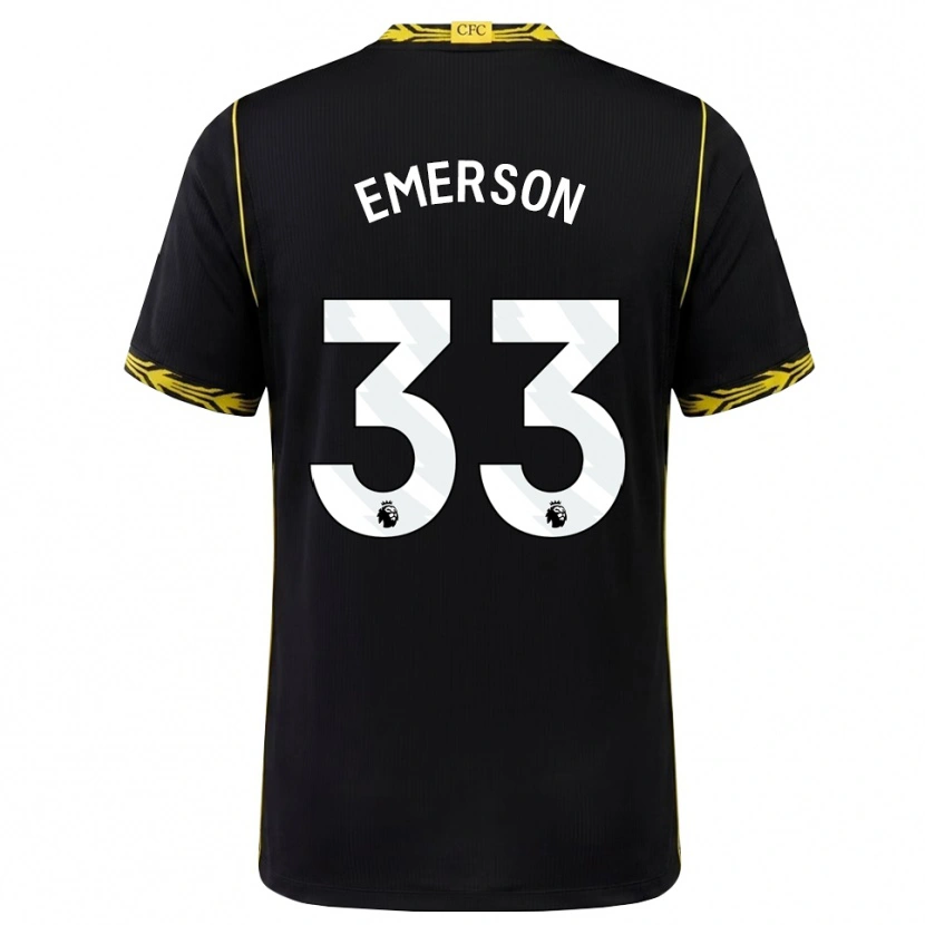 Danxen Mujer Camiseta Emerson #33 Negro Amarillo 2ª Equipación 2026/27 La Camisa México