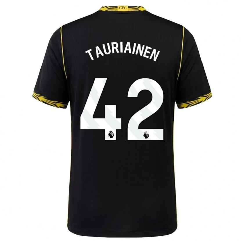 Danxen Mujer Camiseta Jimi Tauriainen #42 Negro Amarillo 2ª Equipación 2026/27 La Camisa México