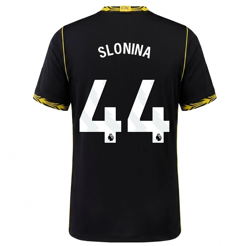 Danxen Mujer Camiseta Gabriel Slonina #44 Negro Amarillo 2ª Equipación 2026/27 La Camisa México