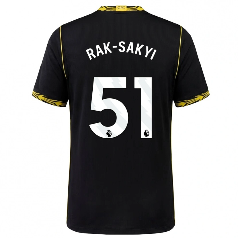 Danxen Mujer Camiseta Sam Rak-Sakyi #51 Negro Amarillo 2ª Equipación 2026/27 La Camisa México