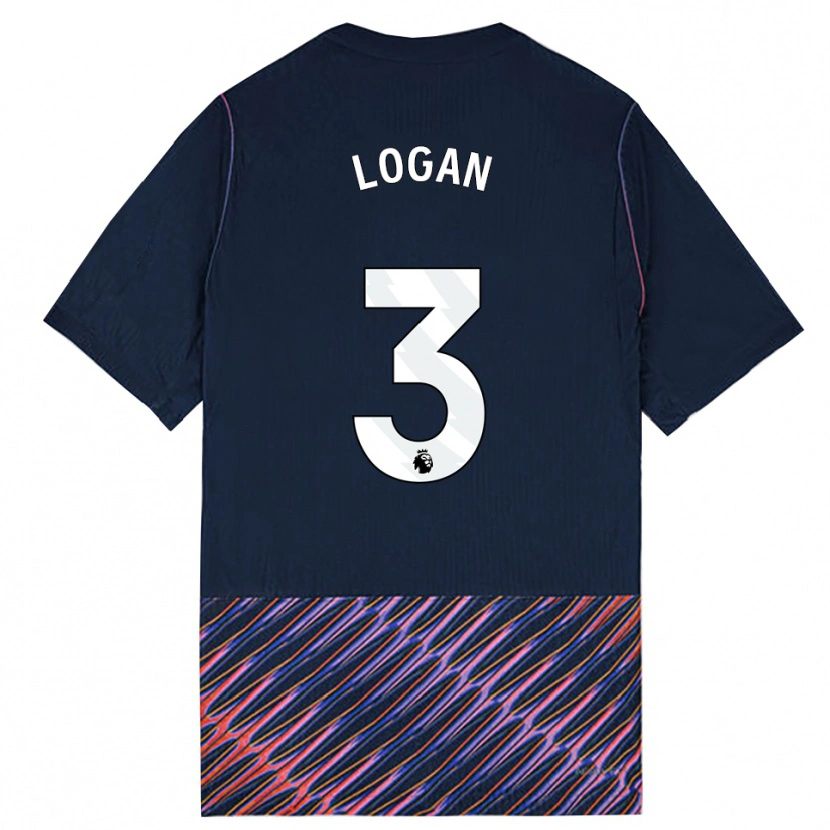 Danxen Mujer Camiseta Calum Logan #3 Azulreal Blanco 2ª Equipación 2026/27 La Camisa México
