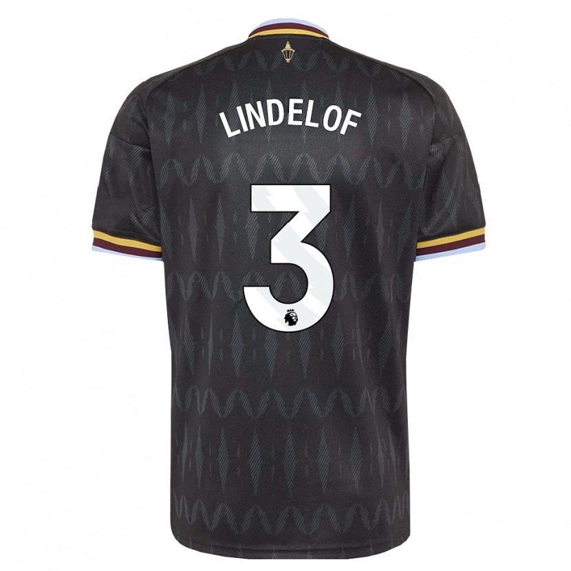 Danxen Mujer Camiseta Victor Lindelöf #3 Azulaciano Negro Amarillo 2ª Equipación 2026/27 La Camisa México