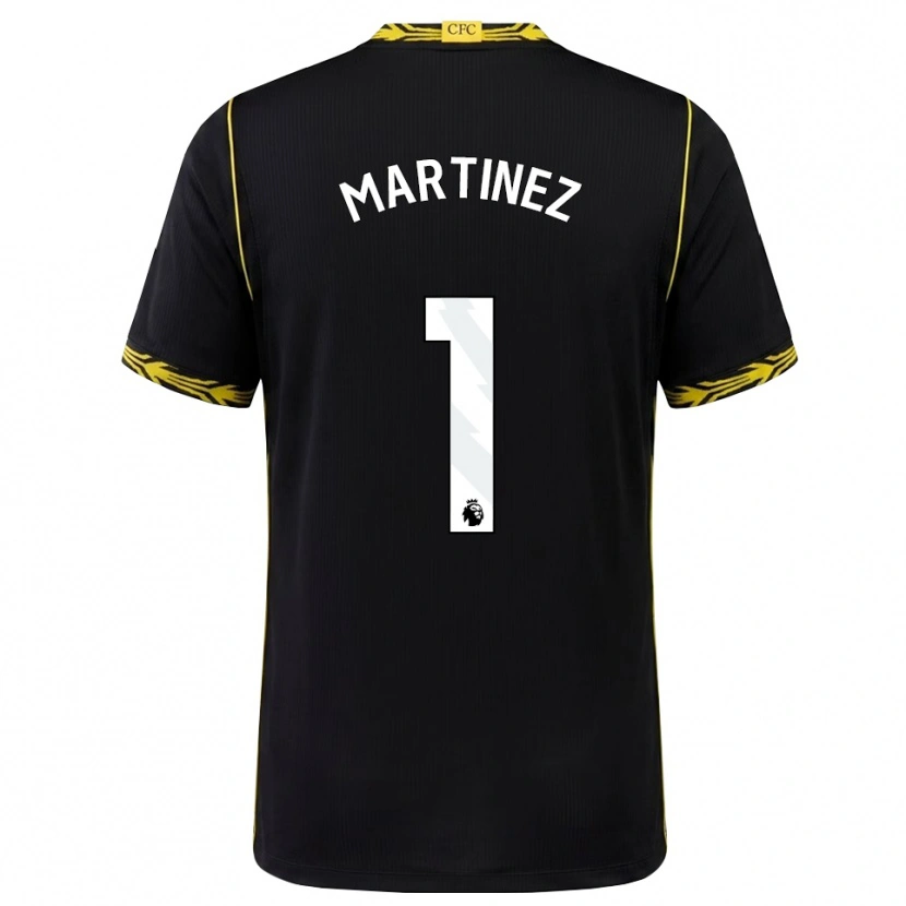 Danxen Mujer Camiseta Emiliano Martínez #1 Negro Amarillo 2ª Equipación 2026/27 La Camisa México
