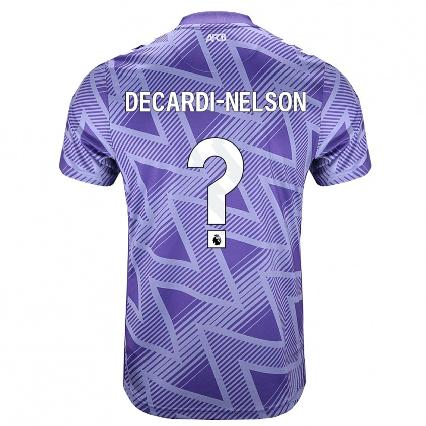 Danxen Mujer Camiseta Denzel Decardi-Nelson #0 Rojovioletapálido Blanco 2ª Equipación 2026/27 La Camisa México