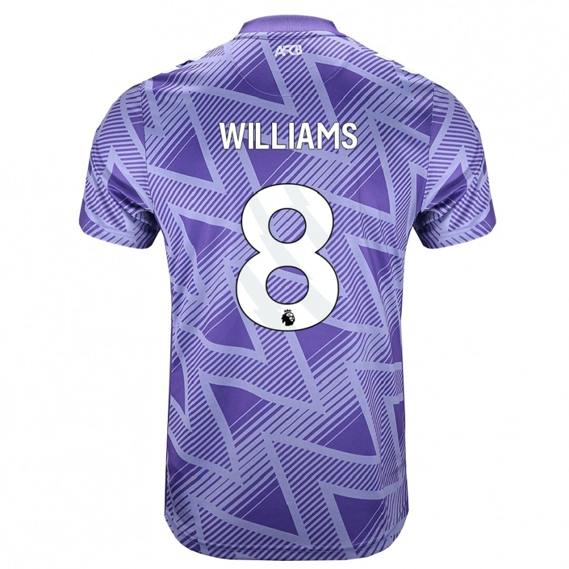 Danxen Mujer Camiseta Phoebe Williams #8 Rojovioletapálido Blanco 2ª Equipación 2026/27 La Camisa México