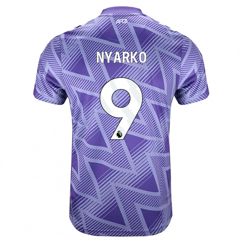 Danxen Mujer Camiseta Eugene Nyarko #9 Rojovioletapálido Blanco 2ª Equipación 2026/27 La Camisa México