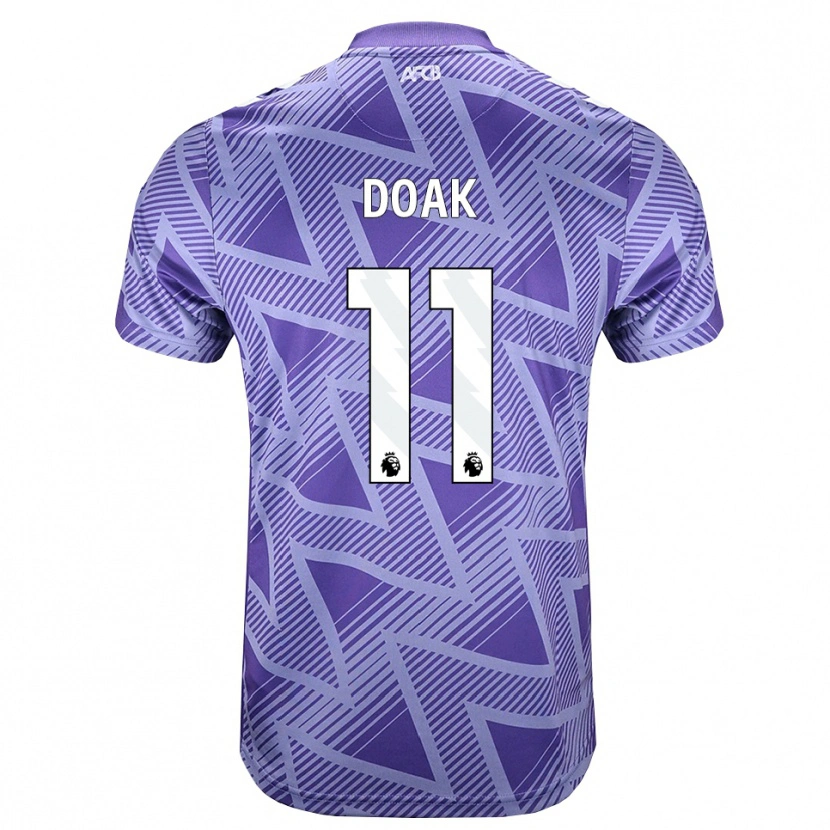 Danxen Mujer Camiseta Ben Gannon-Doak #11 Rojovioletapálido Blanco 2ª Equipación 2026/27 La Camisa México