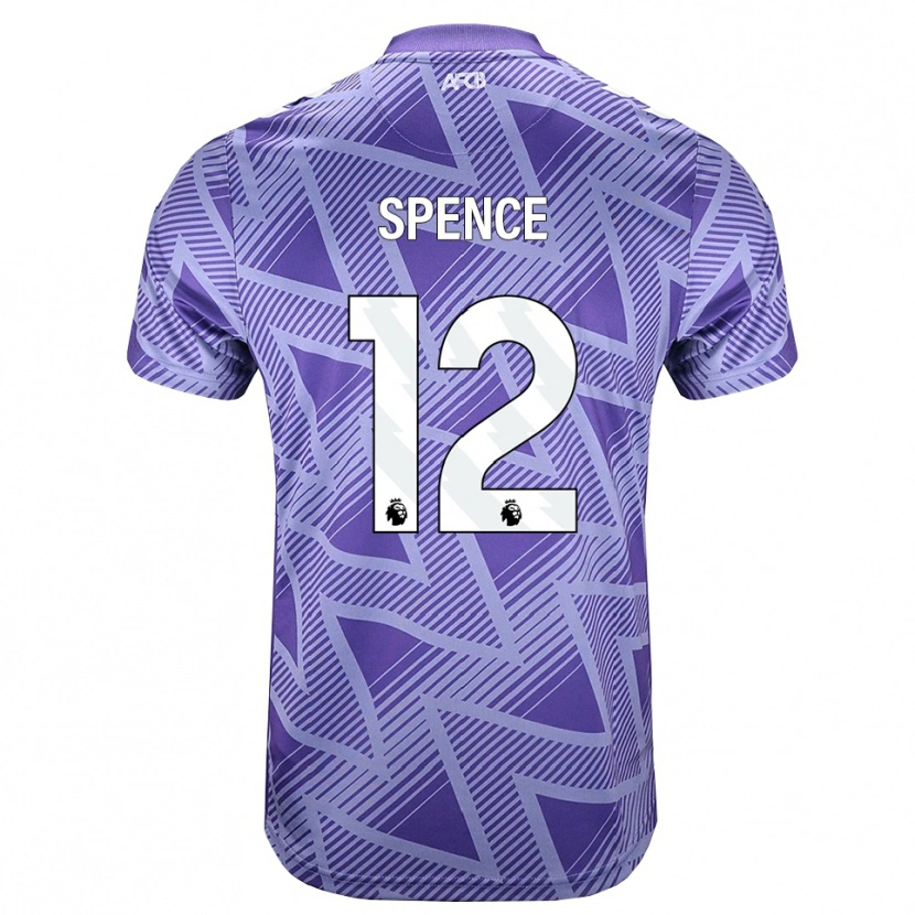 Danxen Mujer Camiseta Joe Spence #12 Rojovioletapálido Blanco 2ª Equipación 2026/27 La Camisa México