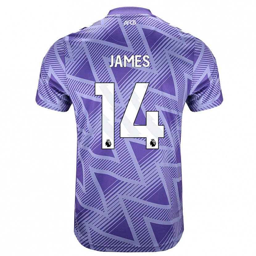 Danxen Mujer Camiseta Katie James #14 Rojovioletapálido Blanco 2ª Equipación 2026/27 La Camisa México