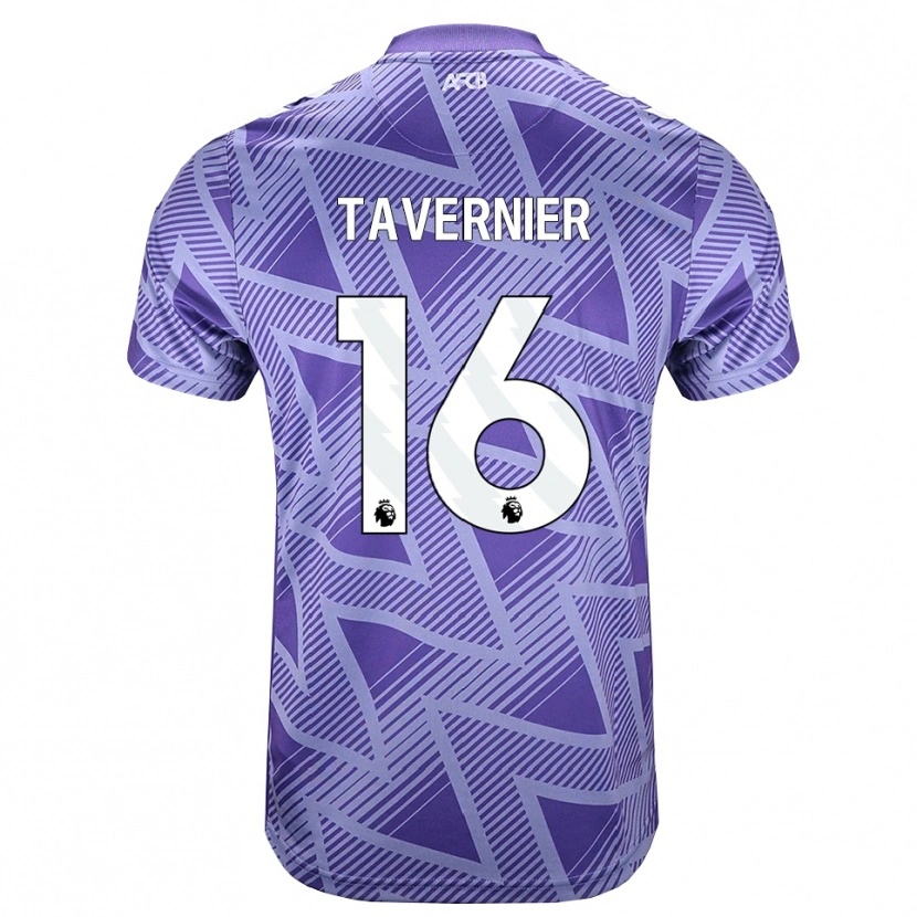 Danxen Mujer Camiseta Marcus Tavernier #16 Rojovioletapálido Blanco 2ª Equipación 2026/27 La Camisa México