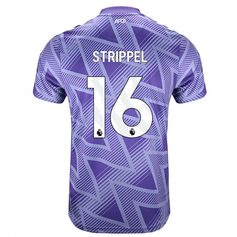Danxen Mujer Camiseta Ellie Strippel #16 Rojovioletapálido Blanco 2ª Equipación 2026/27 La Camisa México