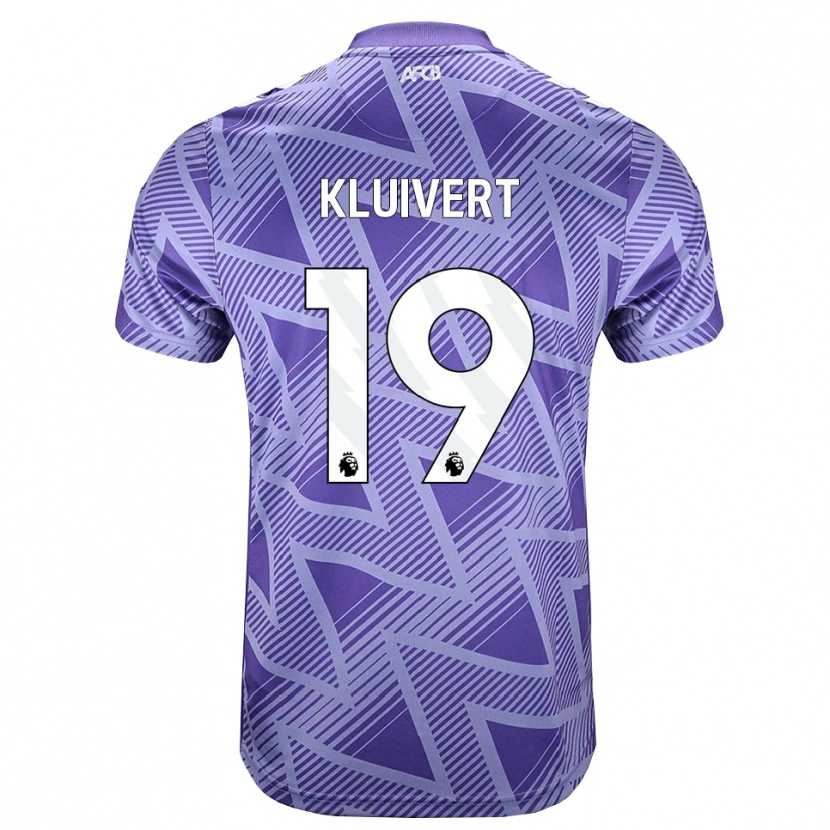 Danxen Mujer Camiseta Justin Kluivert #19 Rojovioletapálido Blanco 2ª Equipación 2026/27 La Camisa México
