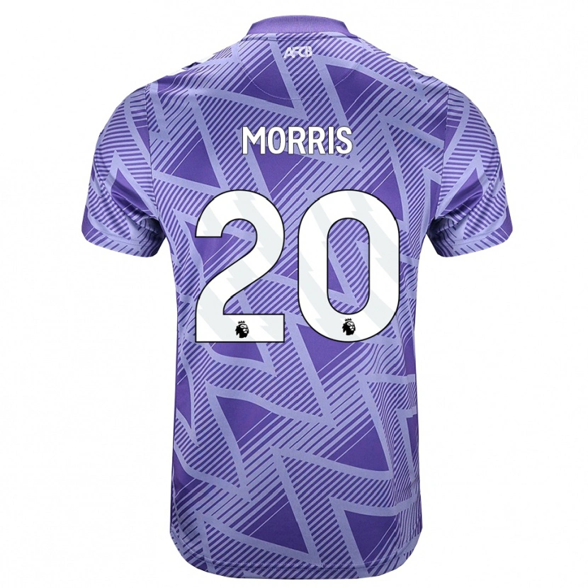 Danxen Mujer Camiseta Caitlin Morris #20 Rojovioletapálido Blanco 2ª Equipación 2026/27 La Camisa México